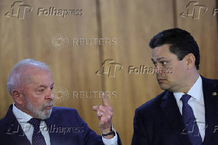 Ceremony to sign provisional measure to mitigate the economic impact due to U.S. President Trump's decision to raise import tariffs, in Brasilia