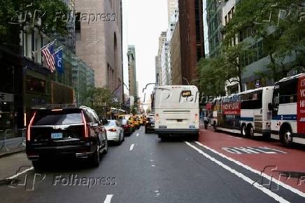 tráfego pesado em manhattan devido à unga 80.