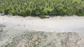 Vista aérea da praia de Moreré, na ilha de Boipeba (BA)