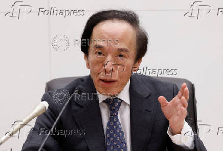 Bank of Japan (BOJ) Governor Kazuo Ueda attends a press conference after the central bank's policy meeting at BOJ headquarters in Tokyo