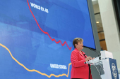 IMF Managing Director Georgieva delivers remarks at the IMF headquarters in Washington, D.C.