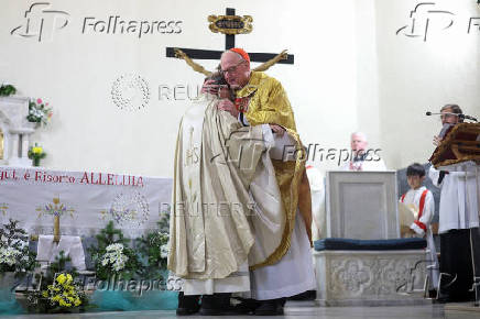 Sunday Mass at Signora di Guadalupe church, in Rome