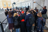 General congregation meeting ahead of the conclave to elect the next pope, as seen from Rome