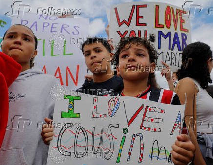 Rally for high school student Marcelo Gomes da Silva in Milford