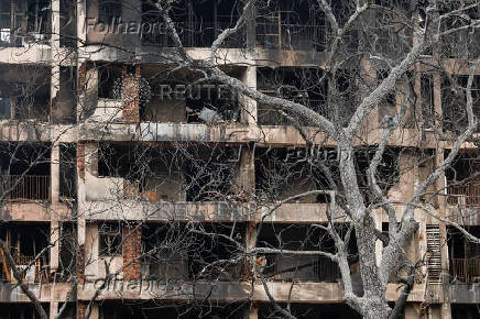 Aftermath of the Air India crash during take-off, in Ahmedabad