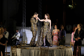 Dress rehearsal of Hugo von Hofmannsthal's drama Jedermann in Salzburg