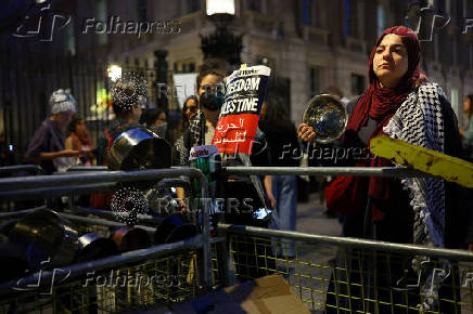 Pro-Palestinian protest outside Downing Street in London