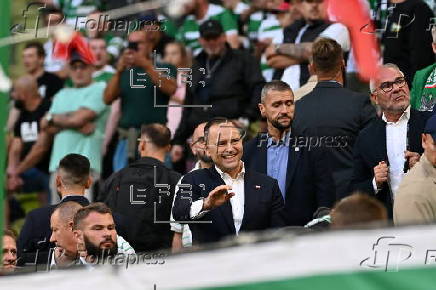 Polish President Karol Nawrocki at the Lechia match in Gdansk