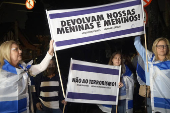 Ato contra o terrorismo na praça Cinquentenário de Israelense, em São Paulo (SP)