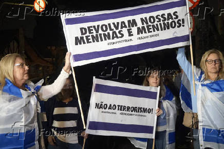 Ato contra o terrorismo na praça Cinquentenário de Israelense, em São Paulo (SP)
