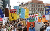Teachers and education workers rally for reforms in Zagreb, Croatia