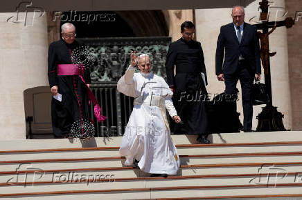 Pope Leo XIV holds the general audience in St. Peter's Square at the Vatican