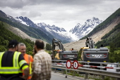 Aftermath of Birch Glacier collapse in Switzerland