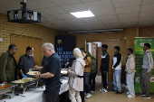 Khizra Mosque hosts a lunch as part of its Eid al-Adha celebrations, in Manchester