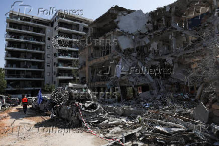 Aftermath of missile attack from Iran on Israel, in Ramat Gan