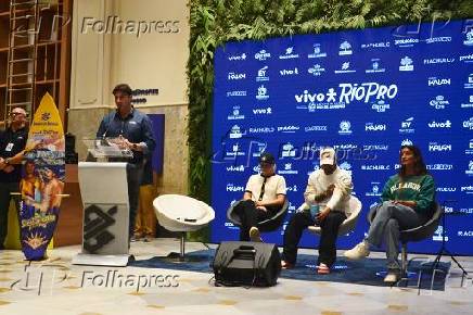 Coletiva de imprensa sobre a etapa brasileira da WSL Championship Tour (CT)