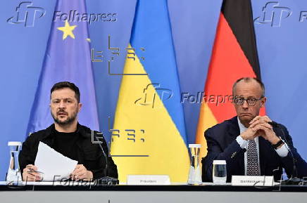 Ukraine's President Zelensky visits Berlin