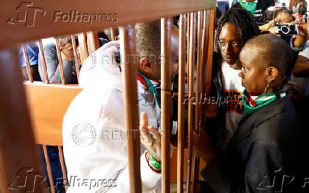 FILE PHOTO: Kenya rights activist charged with unlawful possession of ammunition, at the Kahawa Law Courts
