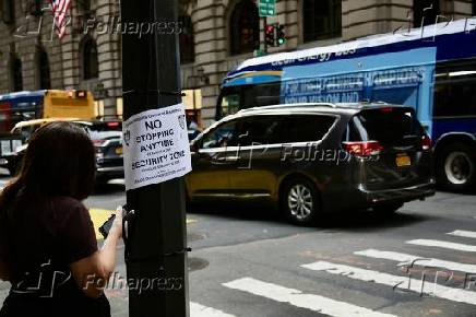 tráfego pesado em manhattan devido à unga 80.