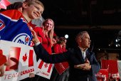 Canada's Prime Minister Mark Carney makes a campaign stop in Hamilton, Ontario