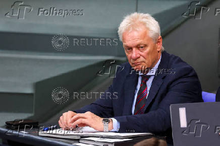 A session of the lower house of parliament Bundestag in Berlin