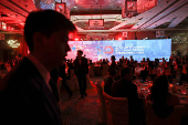 People attend the American Camber of Commerce Shanghai (AmCham Shanghai) annual gala