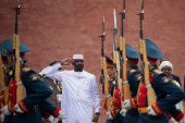 Interim President of the Republic of Mali Assimi Goita attends a wreath-laying ceremony in Moscow