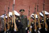 Interim President of the Republic of Mali Assimi Goita attends a wreath-laying ceremony in Moscow
