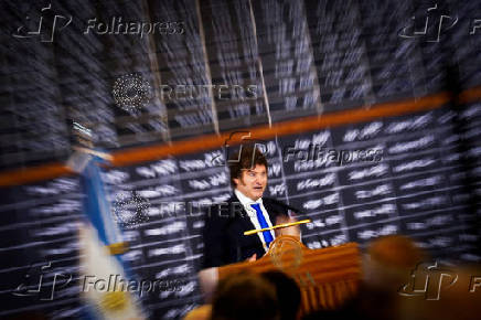 Argentina's President Javier Milei attends 171st Anniversary of Buenos Aires Stock Exchange, in Buenos Aires