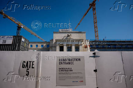 Inside the renovation of the federal reserve building, in Washington, D.C