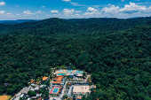 Vista aérea do clube Alpes da Cantareira, em SP