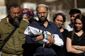Funeral of two-week-old Ravid Haim, in Jerusalem
