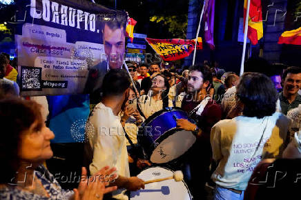 Protest against Spain's Prime Minister Sanchez's government, in Madrid