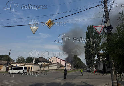 Aftermath of a Russian drone strike in Zaporizhzhia