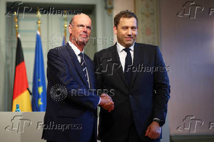 German Finance Minister Klingbeil and French Finance Minister Lombard meet in Genshagen