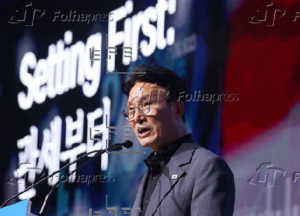 South Korean Prime Minister Kim Min-seok delivers address at forum