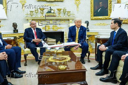 US President Trump meets Crown Prince Salman of Bahrain at the White House