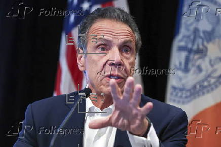 New York City mayoral candidate Andrew Cuomo holds press conference