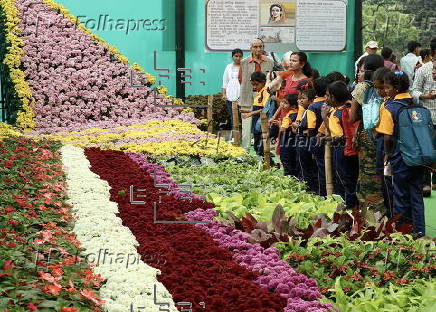 Grand flower show ahead of India's Independence Day celebrations in Bangalore