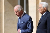 Britain's King Charles and Queen Camilla on state visit to Italy