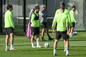 Entrenamiento del Betis previo al encuentro de vuelta ante el Jagiellonia polaco en la Liga Conferencia