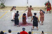 Good Friday procession  at St. Matthew the Evangelist Church in Jakarta