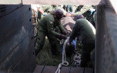 KWS rangers translocate endangered black rhinos from the Ol Pejeta Conservancy to establish a new breeding population at the Segera Conservancy in Laikipia