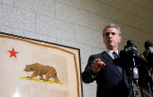 California Governor Gavin Newsom attends a hearing on the use of National Guard troops amid federal immigration sweeps, in San Francisco