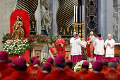 Pope Leo XIV celebrates the Mass on the Solemnity of Saints Peter and Paul, Apostles in St Peter's Basilica, at the Vatican