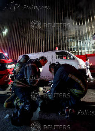 Fire erupts in a telecom building in downtown Cairo