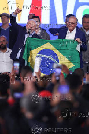 Brazil's President Lula attends a ceremony to announce a favela urbanization plan, in Osasco