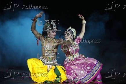 Dance drama in New Delhi prior Hindu festival Janmashtami marking Lord Krishna's birth
