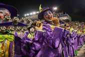 Desfile da escola de samba Império da Casa Verde no Carnaval de SP