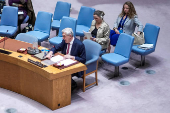 Filippo Grandi, United Nations High Commissioner for Refugees addresses members of the Security Council at U.N. Headquarters in New York